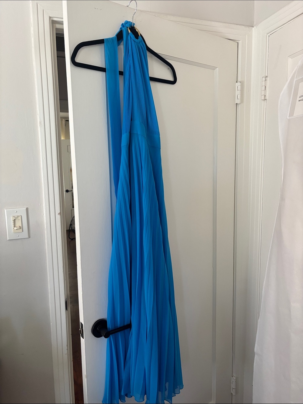 ZARABlue Halter Chiffon Dress